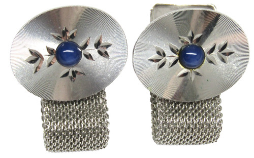Vintage silver blue star - vintage,
