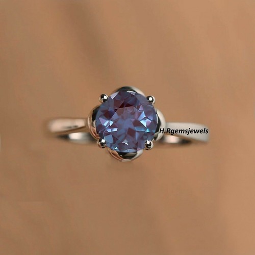 Alexandrite engagement ring - alexandrite,