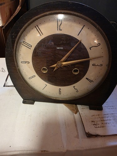 Smiths oak vintage mantle - smiths,