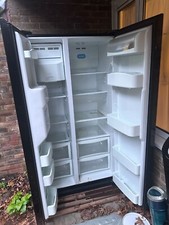 Black american fridge freezer - american,