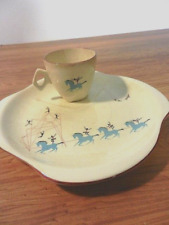 Lovely Vintage BESWICK "Circus" 1950s Ceramic Cup & Plate