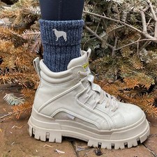 Borzoi Russian Wolfhound Owner Gift Women's Wool Blend Boot Socks, Cushion Sole