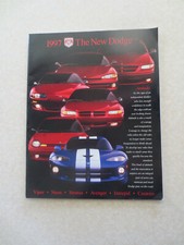 1997 Dodge car range booklet Viper Intrepid Stratus Avenger Neon Caravan USA ---