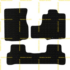 FOR HONDA CRV 2006 TO 2012 TAILORED BLACK RUBBER CAR FLOOR MATS. (3 PCS & 2 CLP)
