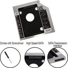 Laptop 2nd Hard Drive HDD DVD Bay Caddy 12.7mm SATA to SATA For ACER/ASUS/DELL