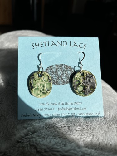 Shetland lace ceramic silver - lace,