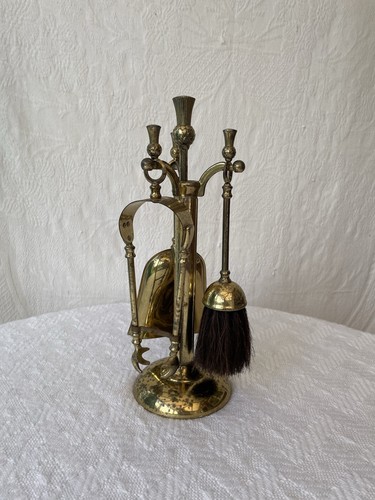 Vintage brass fireplace - brass,