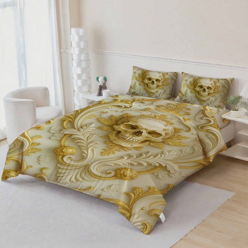 Skull theme quilt cover set - skull,