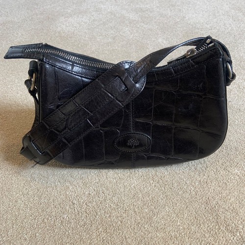 Mulberry black croc - mulberry, croc-embossed
