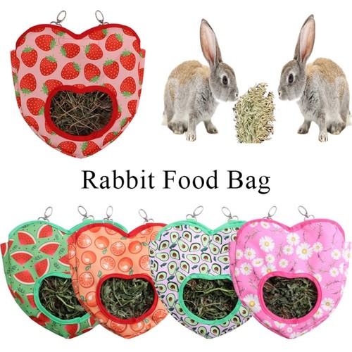 1pc rabbit hay bag - heart, shape