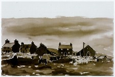 Capel Tabor Pentrepella Anglesey Wales Kyffin Williams print in 11x14 mount