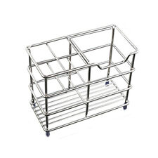 Stainless Steel Toothbrush Holder Caddy Toothpaste Stand Ventilate Shelf Storage