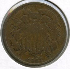 1867 2-Cent Coin - Two Cents -