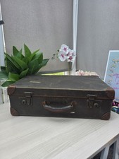 Vintage fibreboard suitcase - vintage,
