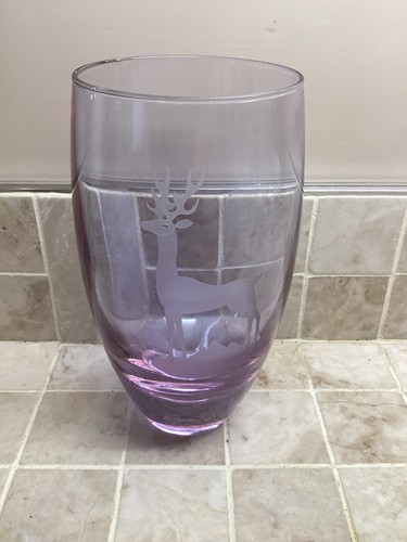 Caithness stag etched glass - caithness,