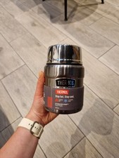 Thermos King Double Walled Insulated Outdoor Food Flask Red 0.47L Silver