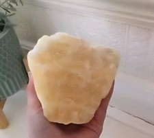 Yellow Calcite  Crystal Large Natural Raw Mineral Heal Quality Reiki Chunky