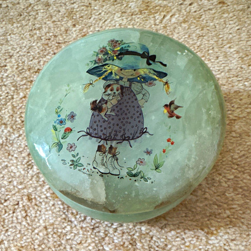 Small round vintage - vintage, onyx