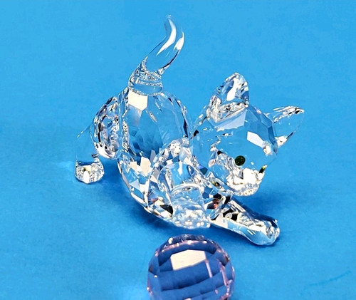 Swarovski crystal cat figurine - crystal,