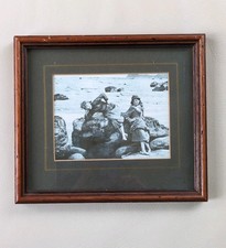 Limpets Frank Meadow Sutcliffe Small Wood Framed Duotone Lithograph Print c1880