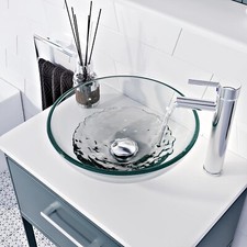GLASS BASIN SINK WASH BOWL