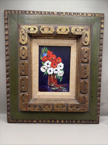 Vtg mcm mexican wood - mexican, oil