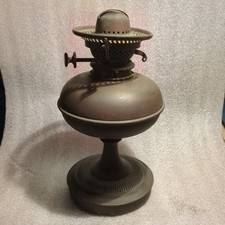 Antique Solid Brass  DUPLEX Lever Lift Oil Lamp Burner & font