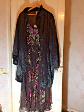 S26 Stunning ANN HARVEY Silk&Viscose Dress cut on the Bias, with Astrakan Coat