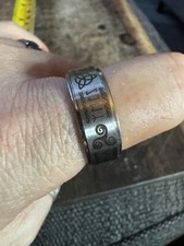 Viking Runes Ring Band 316L Stainless Steel Odin Norse Elder Futhark Thumb