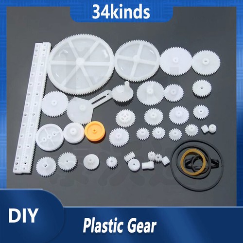 Plastic gears pulley - gears, shaft
