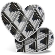 2 x Heart Stickers 15 cm -
