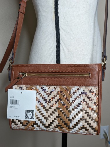 Nwt anne klein crossbody woven - anne,