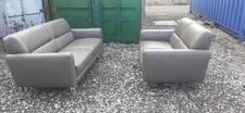 Next modu299 loveseat ct10s leather 3 seater and 3 seater settee