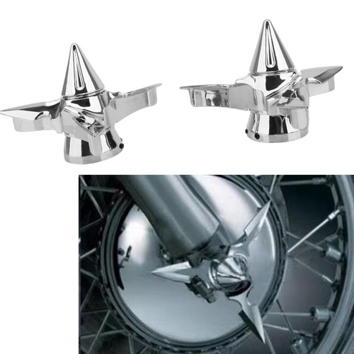 Chrome front axle nut cover - chrome,