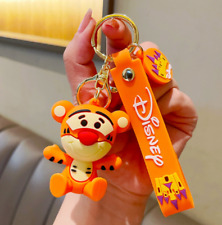 Hot New Disney Baby Tigger 3D PVC Bags Hanger Pendant Toys Keychains Key Rings