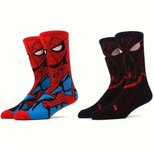 Unisex SpiderMan Superhero Socks – 2 Pairs, Soft, Breathable, Kids Birthday