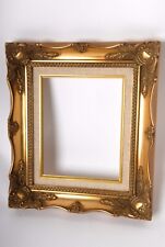 804100-Gold Swept Picture Presentation Frame with Linen Liner 8x10" - RIM ONLY