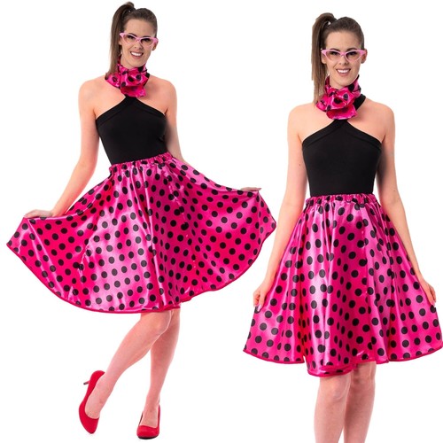 50s satin polka dot - satin,