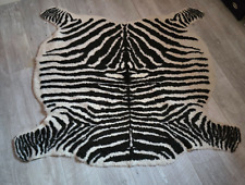Soft Faux Animal Skin Fur Rug Non-slip Mat Carpet Zebra