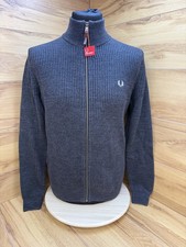 Grey Fred Perry Men's Zip-Up