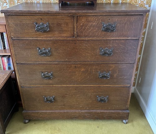 Stunning antique oak - chest, of