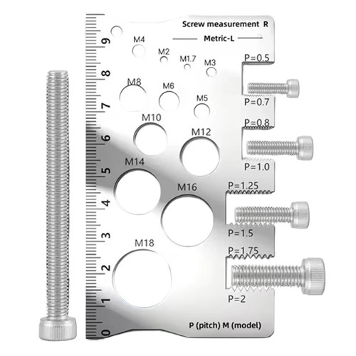 Screw thread pitch gauge ruler - screw,