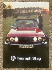 Triumph Stag Original Car Brochure 1976-1977 Perfect Condition (Collect)