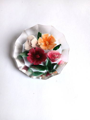 Vintage reversed carved lucite - vintage,