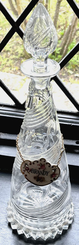 Antique crystal ornate brandy - antique,