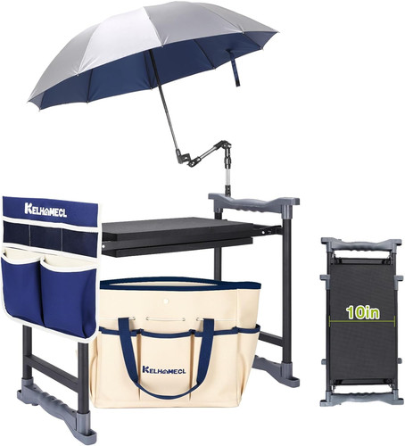 Garden kneeler and - seat, with