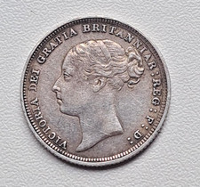 1887 silver Sixpence Queen