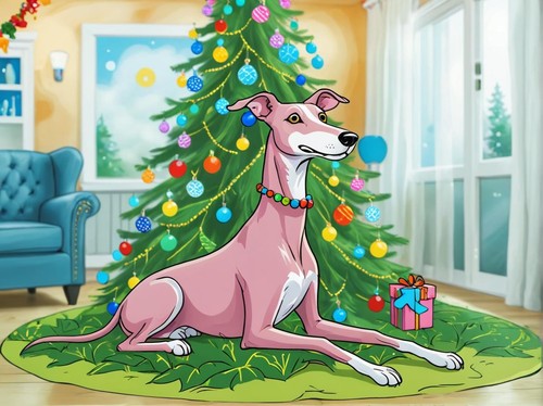 Greyhound whippet cartoon - whippet, a5