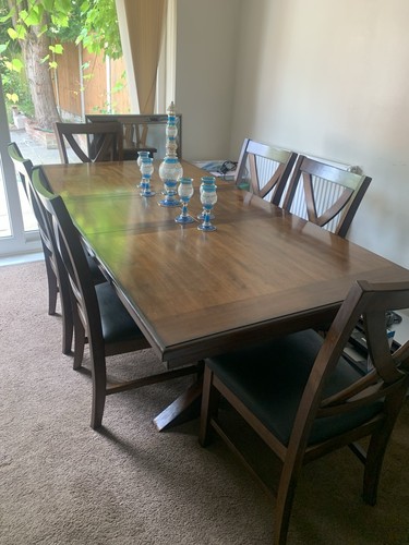 7pc dark wood rectangular - 7pc,