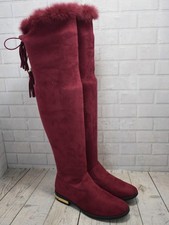 Women's Red Low Heel Zip Up